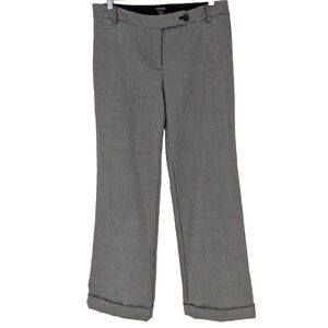 Express Pants Size 7/8 Black White Check Wide Leg Cuffs Y2K VTG